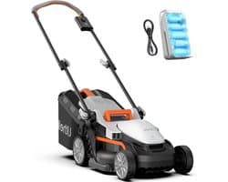 Accugrasmaaier - Elektrische maaier - Gazononderhoud - 33 cm maaibreedte - 30L opvangbak - Groen