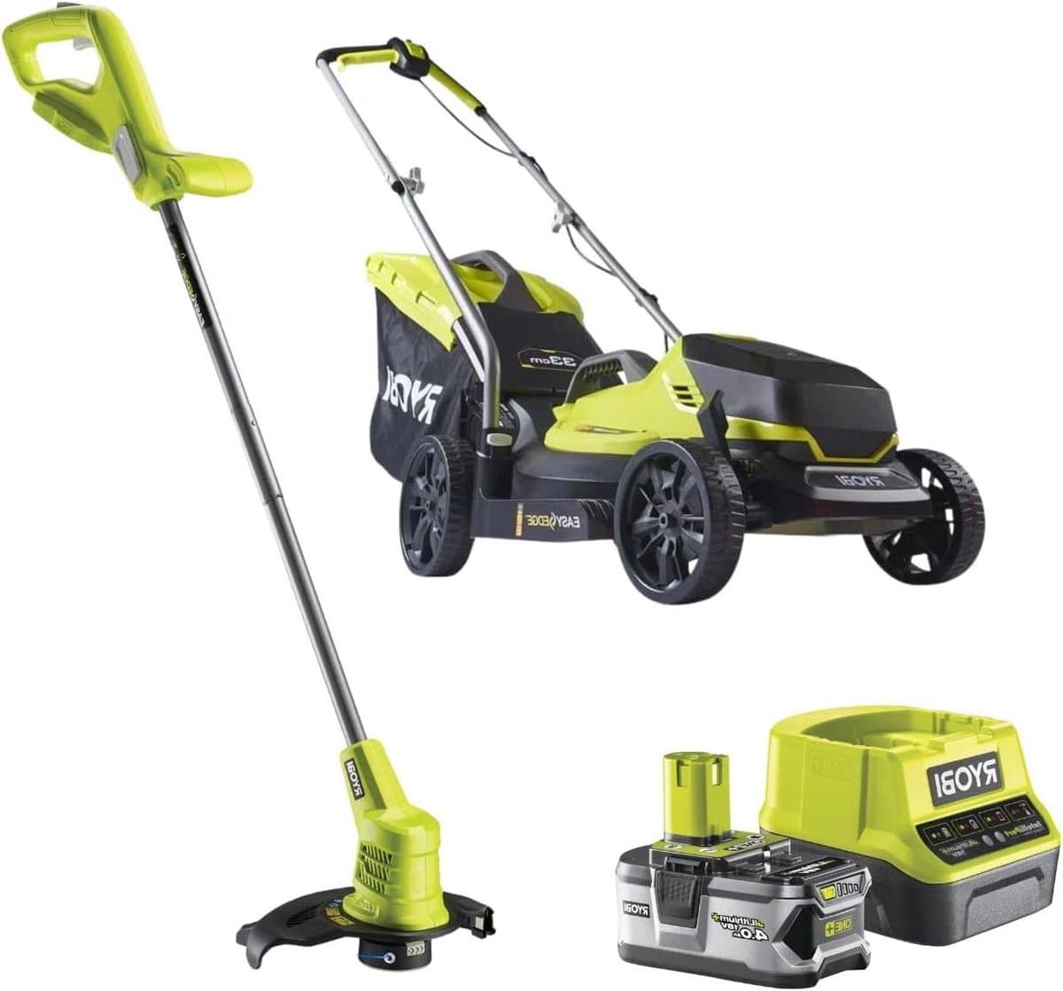 Elektrische Grasmaaier - Grastrimmer Bosmaaier - Tuinonderhoud - EasyEdge Kamfunctie - 25 cm Snijbreedte - Groen — afbeelding 1