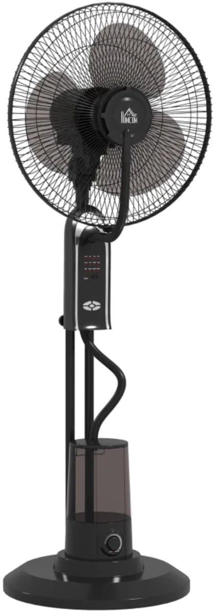 NordHaus Staande Ventilator met Waterkoeling - Luchtbevochtiger - Mistventilator - Ultrasone Verkoeling - Zwart 120 cm — afbeelding 1