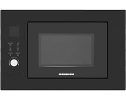 Inbouwmagnetron - Oven combi - Snel koken - Grillfunctie 1000W - 23 Liter - Zwart