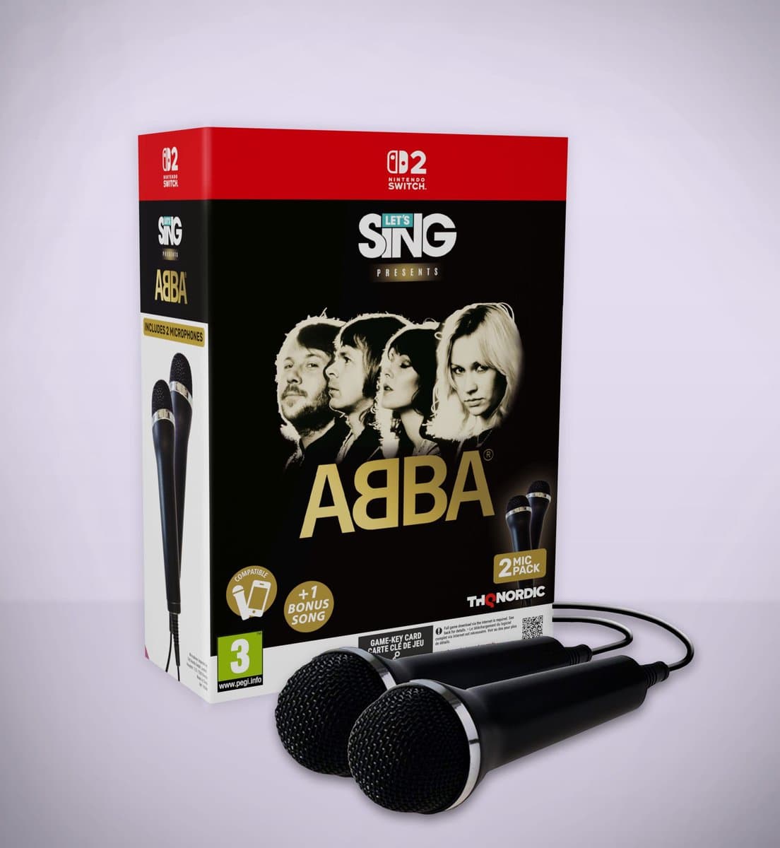 Let's Sing ABBA 2 Mic Bundle - Inclusief 2 Microfoons - Nintendo Switch 2 — afbeelding 1