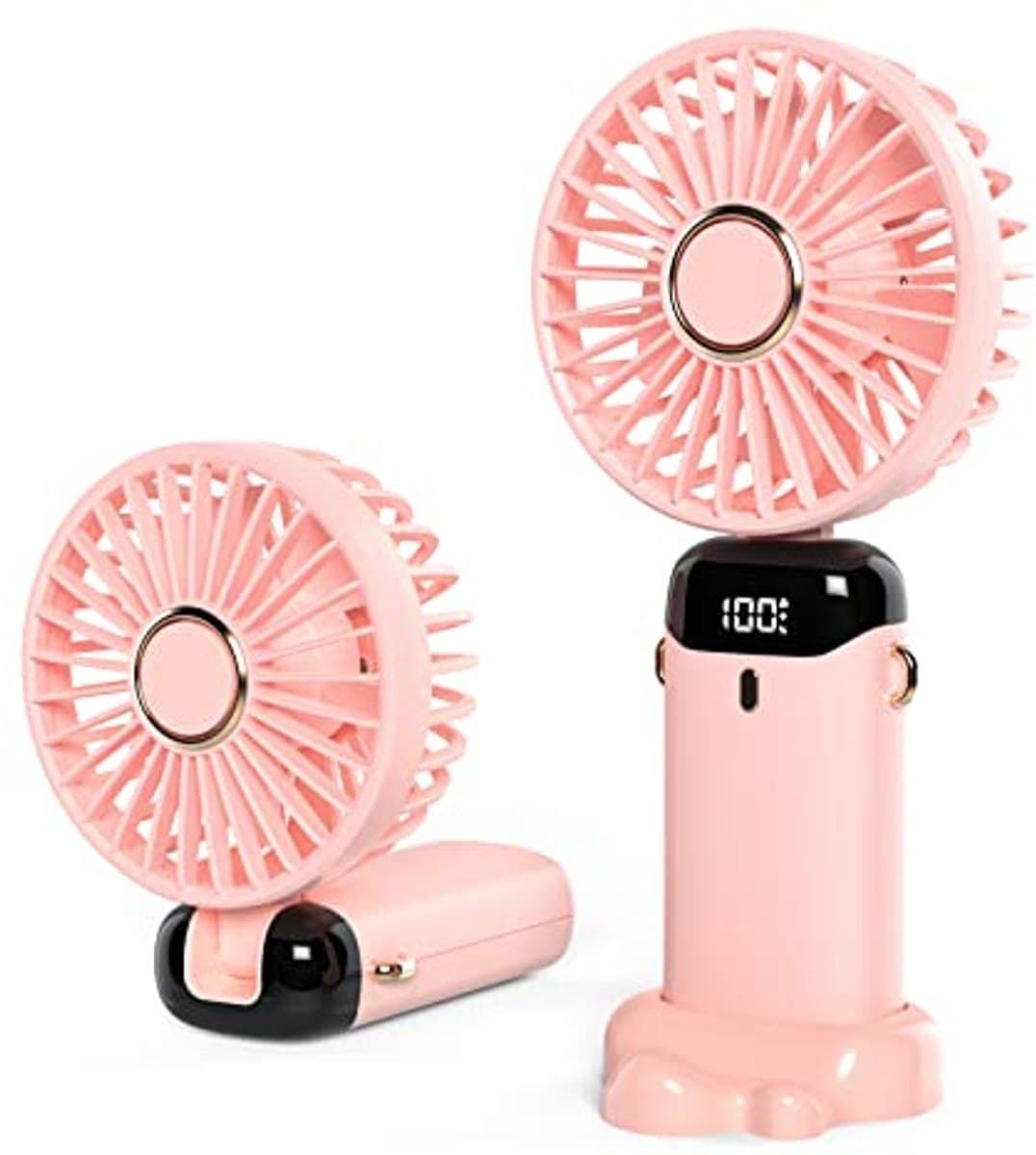 Mini Handventilator USB - Opvouwbare Tafelventilator met 5 Snelheden en 3000 mAh Accu voor Thuis, Kantoor en Reizen — afbeelding 1