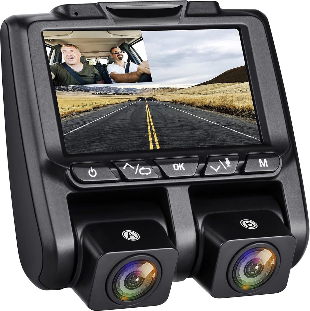 Dashcam 1080P Auto Voor en Binnen met Nachtzicht en Parkeermodus — afbeelding 1