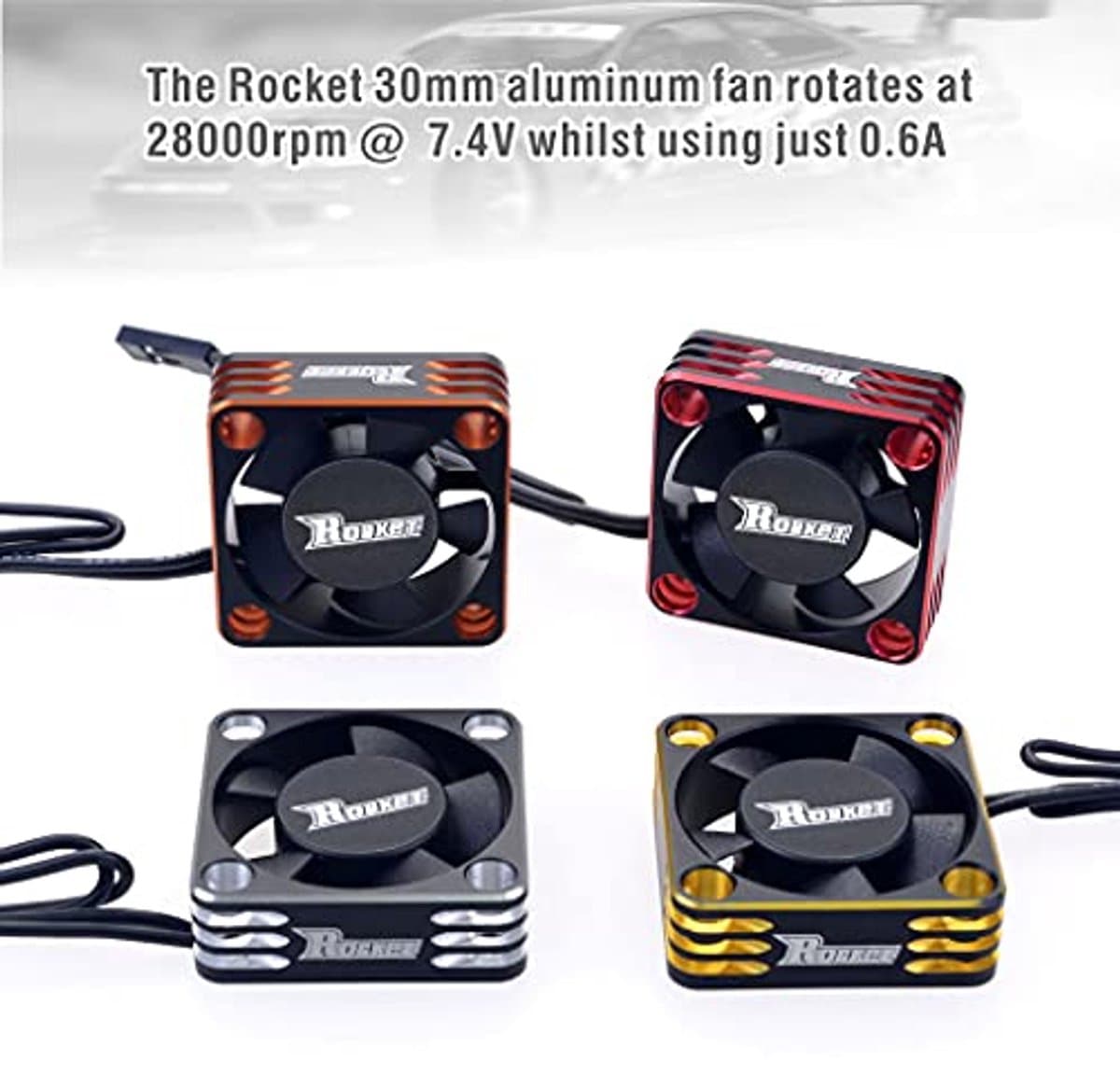 Motor Koelventilator voor RC Auto's 28000 RPM Heatsink Koeling voor 1/8, 1/10 en 1/12 Schaal — afbeelding 1
