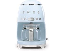 SMEG DCF02PBEU Filterkoffiemachine - Koffiezetapparaat - 10 Koppen - Warmhoudfunctie 40 min - Aroma Instelling - Programmeerbare Startfunctie - 50’s Style - Pastelblauw