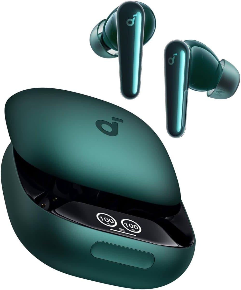 soundcore Liberty 4 Pro van Anker, draadloze oordopjes met iruisonderdrukking, 7 sensoren, realtime adaptieve ruisonderdrukking, 2x sneller opladen, hifi-muziek op studioniveau,6microfoons en Al - Groen — afbeelding 1