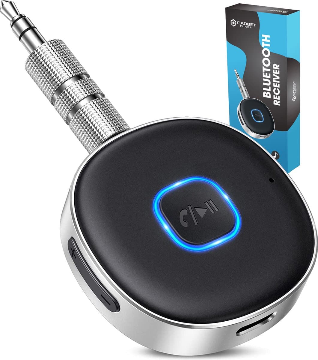 Gadgetplace Bluetooth Receiver Incl. 3.5MM AUX - BT 5.0 - Bluetooth Ontvanger - Handsfree Bellen - Bluetooth Audio Receiver - Bluetooth via AUX — afbeelding 1