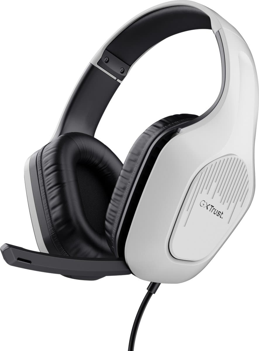 Trust GXT 415W Zirox - Bedrade Gaming Headset - voor PC, PS4, PS5, Xbox & Switch - Stereo - Wit — afbeelding 1