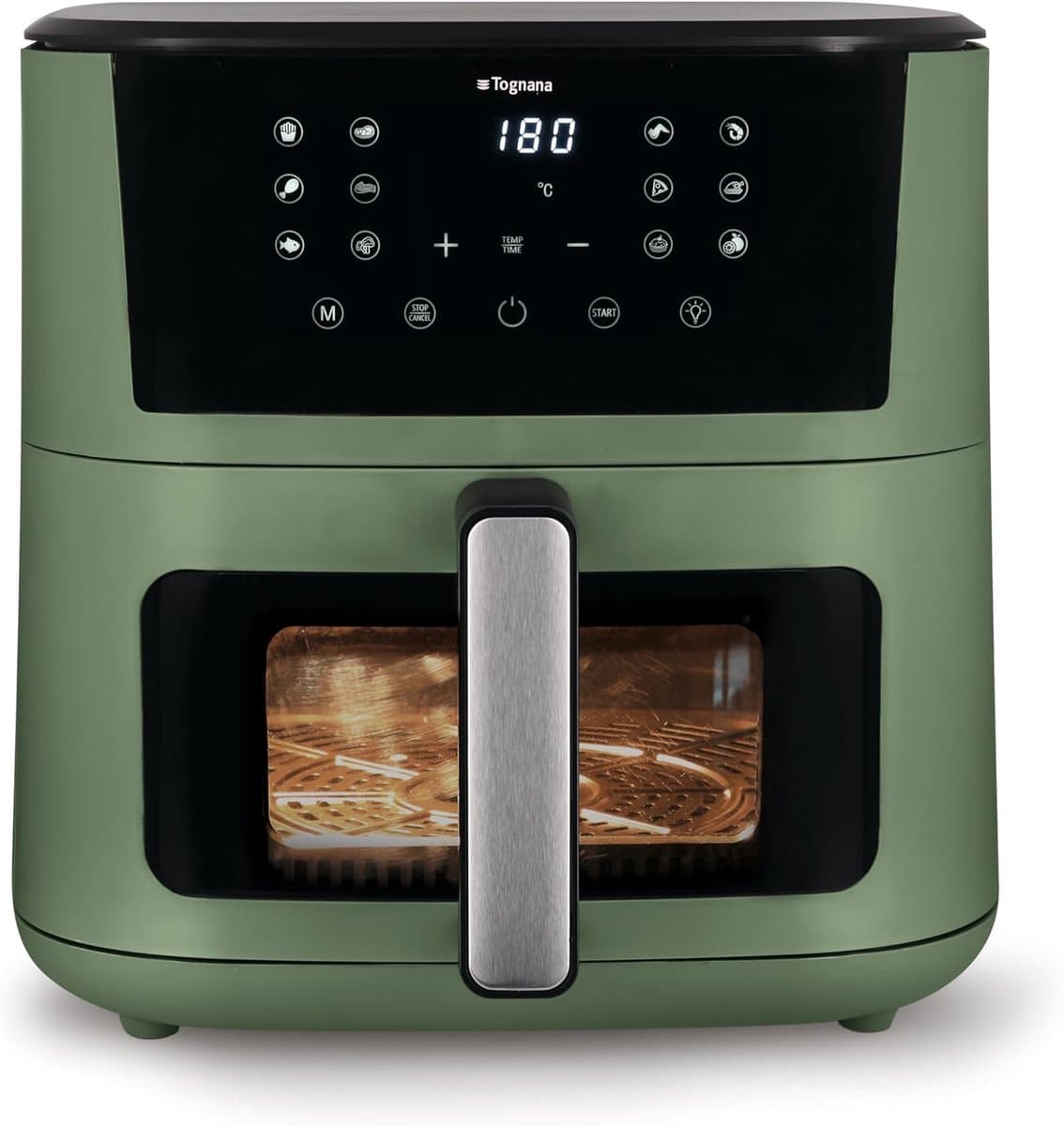 Airfryer XL - Heteluchtoven - Gezond Bakken - Dubbele Weerstand - 10 Liter - Groen — afbeelding 1