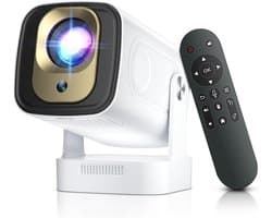 Aura® Draagbare beamer - Beamer - Projector - Mini Beamer - Wit - 20cm x 11cm x 10cm