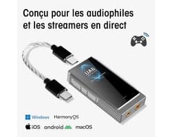Draagbare USB DAC Headphone Versterker 768kHz/32bit met 4x DAC Chip en 3.5/4.4mm/SPDIF Uitgang