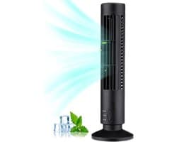Torenventilator - Bladloos - Persoonlijke Koeling - USB Oplaadbaar - 33 cm - Zwart