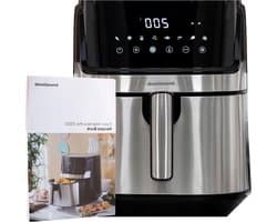 Heteluchtfriteuse - Airfryer - Gezond Koken - Digitale Touchscreen - 55 Liter - Zwart Roestvrij Staal