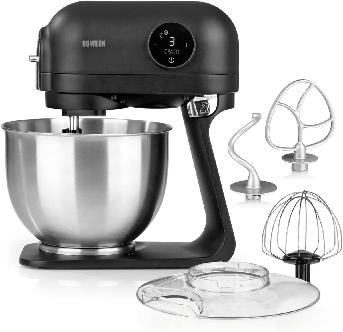 Keukenmachine - Mixer - Bakken en Koken - Krachtig Planetair Systeem - 5 Liter Kom - Zwart — afbeelding 1