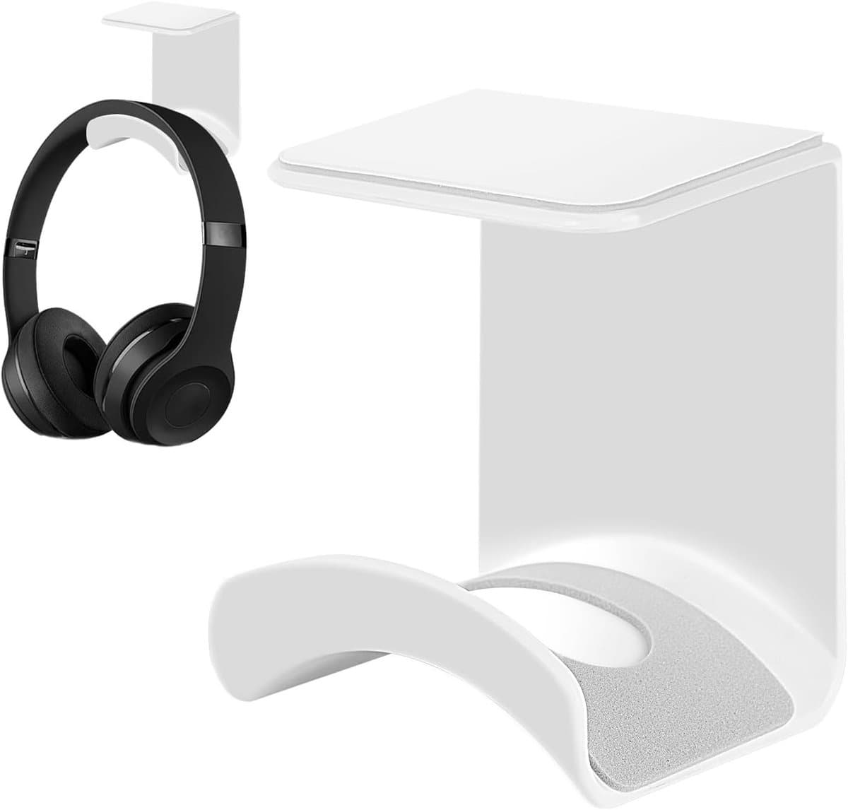 Hoofdtelefoonhouder met 360° Rotatie, Desk Clamp en Verstelbare Gaming Headset Hanger voor Onder Bureau of Wandmontage — afbeelding 1