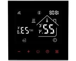 Slimme Thermostaat - Vloerverwarming Bediening - Energie Besparen - App Bediening - AC 90-240V - Zwart