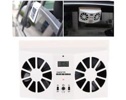 Dailygoods - Dailygoody - Solar Car Cooler - Ventilator - Draagbaar - Wit - Luchtreiniger - Zonne-energie - Geschikt voor auto - Wit