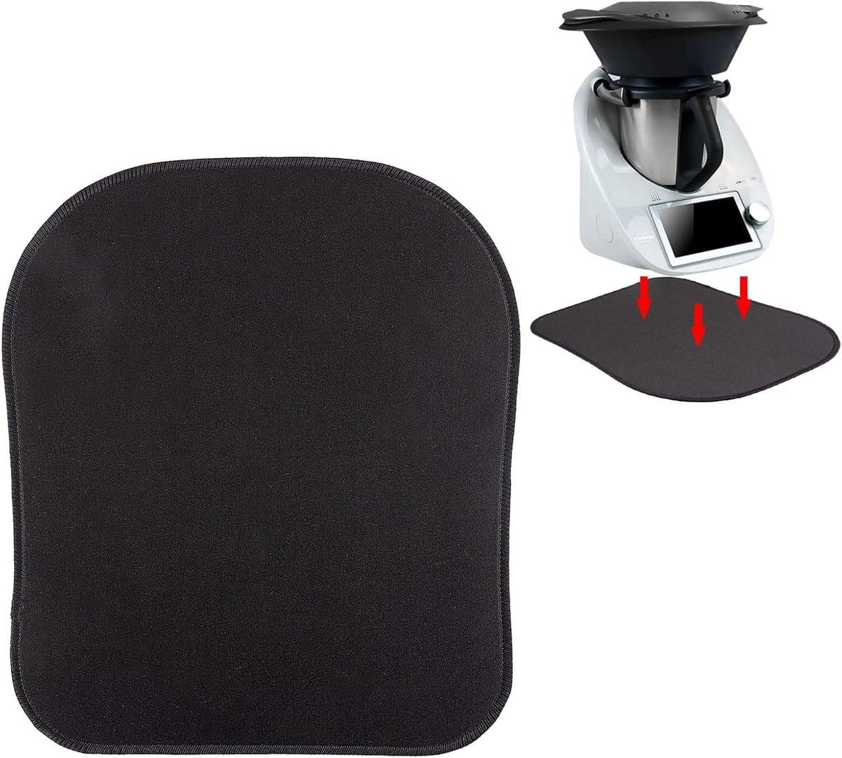 Keukenmachine Glijmat - Onderlegger - Apparaten Verplaatsen - Beschermt Werkblad - 25 x 35 cm - Zwart — afbeelding 1