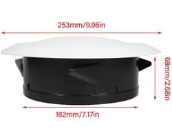 aladdien - Ventilatiegrille Rond - Verstelbare Plafondventilator - Afvoerplug - 200 mm - Luchtcirculatie Accessoire - Efficiënt en Stil - Geschikt v...