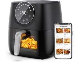 XXL Heteluchtfriteuse 5,7 Liter met Touchscreen en 100+ Recepten