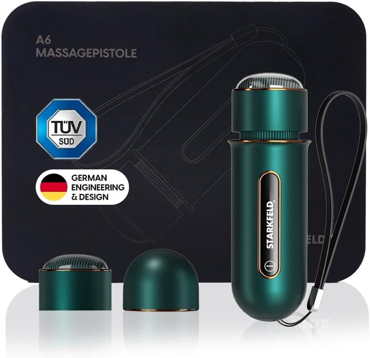 Compact massagepistool voor diepe weefselmassage - Stille en krachtige spierontspanning — afbeelding 1
