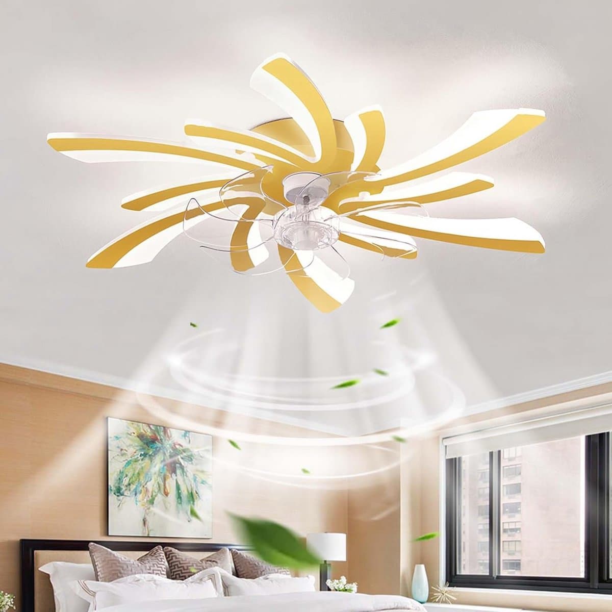 Moderne Plafondventilator met Verlichting en Afstandsbediening — afbeelding 1