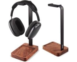 Hoofdtelefoon Houder van Walnoot Hout en Aluminium voor Desktop