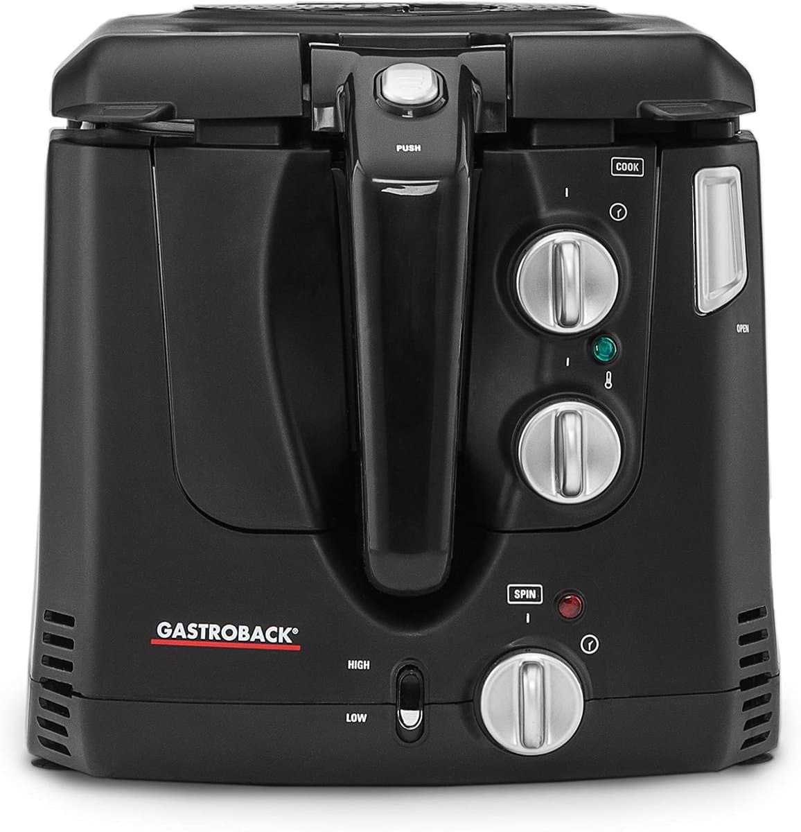 Mini Airfryer - Roterende Frituurmand - Gezond Frituren - Tot 60% Minder Vet - 2.5 Liter - Zwart — afbeelding 1