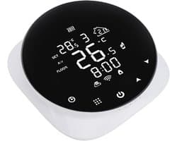 Slimme Thermostaat - Vloerverwarming Bediening - Temperatuur Regelen - App Bediening - LCD Display - Wit