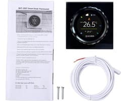 Slimme Thermostaat - Temperatuurregelaar WiFi - Energie Besparen - Programmeerbare Schema's - 16A - Zwart