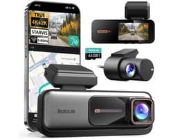 Solidchoice - 4K Dual Dash Cam met STARVIS Sensor en GPS