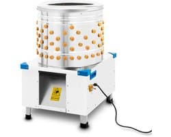 VERTES plukmachine voor pluimvee van roestvrij staal, pluimveeplukmachine met een capaciteit tot 540 kg/u en een vermogen van 1500 watt, 180 plukvingers, plukmachine voor eenden, natte plukmachine, koudwateraansluiting, uitwerpplad