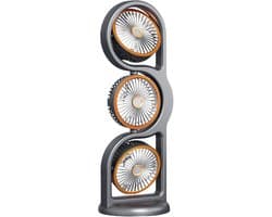 Tafelventilator - Bureauventilator Persoonlijke ventilator - Persoonlijke koeling - 360 graden draaibaar - 155 x 155 x 455 cm - Grijs
