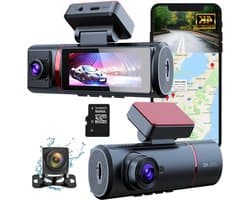 4K Dashcam - Auto Camera - Verkeersveiligheid Vastleggen - 3-in-1 Opname - 170° Groothoek - Zwart