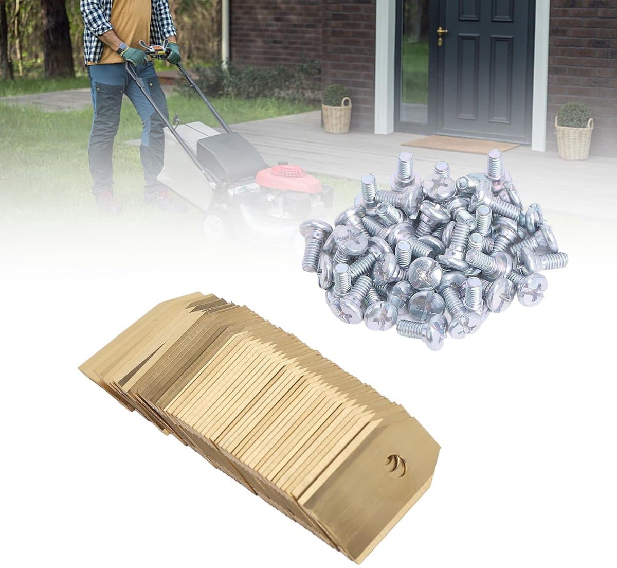 Omgoods - Set van 45 Goud Geplateerde Maaiersbladen — afbeelding 1