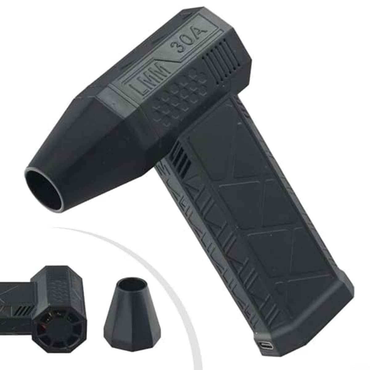 Krachtige Draagbare Turboventilator met LED-verlichting en Oplaadbare Borstelloze Motor — afbeelding 1
