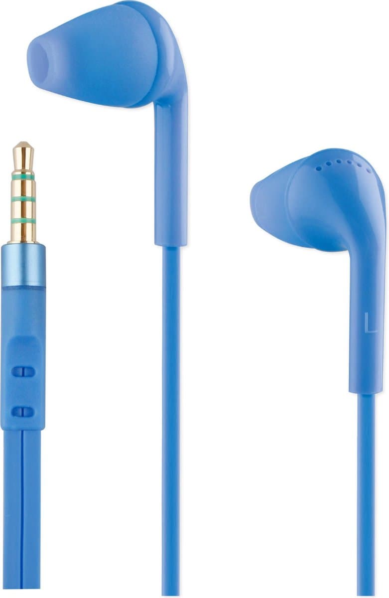 BeHello Oordopjes met afstandsbediening 3.5mm - Blauw — afbeelding 1