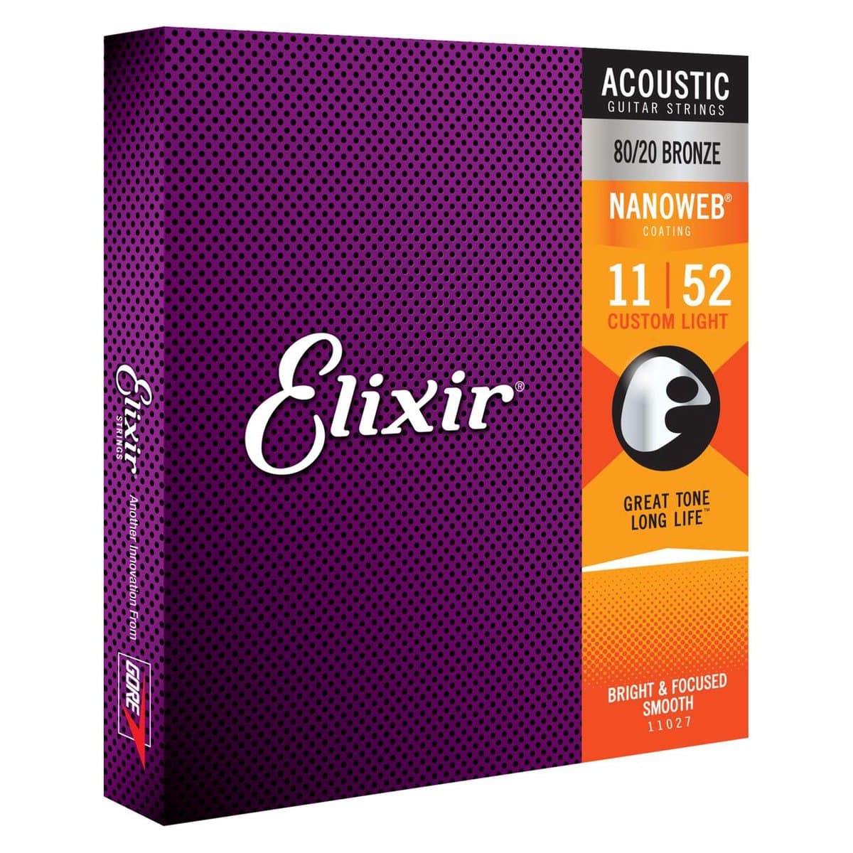 Elixir Nanoweb - Akoestische Gitaarsnaren - 80/20 Brons - Custom Light - Langdurige Toon - Coating Tussen De Wikkelingen - .011-.052 — afbeelding 1