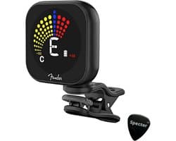 Fender Flash 2.0 Chromatische Stemapparaat | Oplaadbaar | Gitaar - Bas - Ukelele - Viool | Met Specter Plectrum