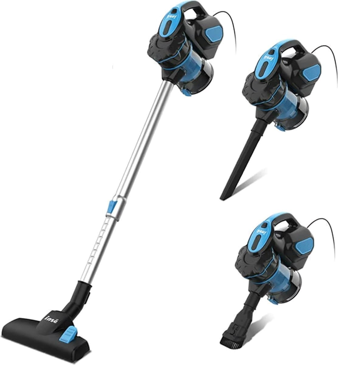 Steelstofzuiger Met Snoer - Handstofzuiger Met Steel - Kruimeldief Best Verkocht - Kruimeldief - Zwart — afbeelding 1