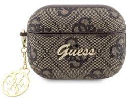 Guess 4G PU Leather Case - Apple Airpods Pro 2 (2e generatie) - Bruin