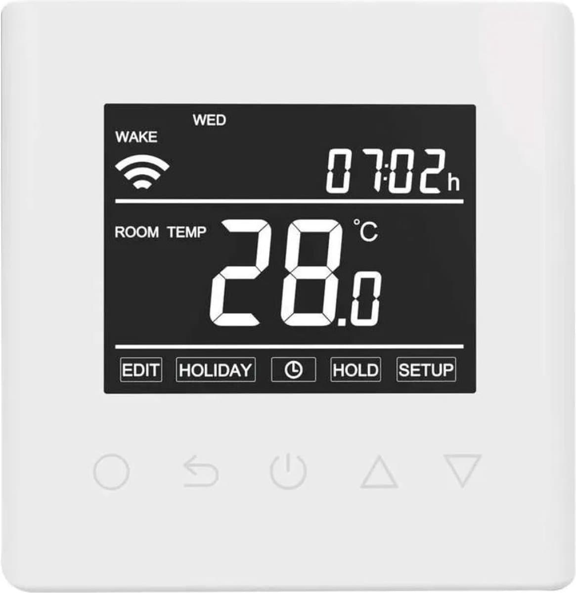 Calypso - Slimme Digitale WIFI Thermostaat - Voor Vloerverwarming of Elektrisch Infrarood Paneel - Wit — afbeelding 1