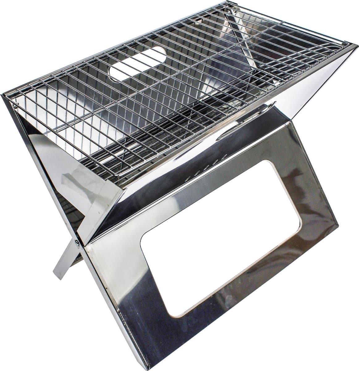 United Entertainment - Draagbare Barbecue - Notebook BBQ - RVS — afbeelding 1