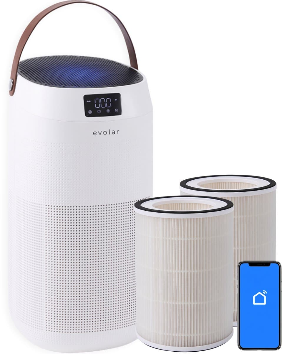 Evolar Luchtreiniger met 2x HEPA 13 Filter - CADR: 400m3/h - Air Purifier - Slaapmodus - Luchtkwaliteit Indicator - Pure4 + — afbeelding 1