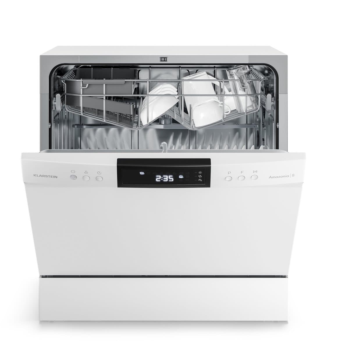 Klarstein Amazonia vaatwasser – inbouw of vrijstaand, 8 couverts, 8 programma's, 8 liter waterverbruik, AquaStop, eco & snel — afbeelding 1