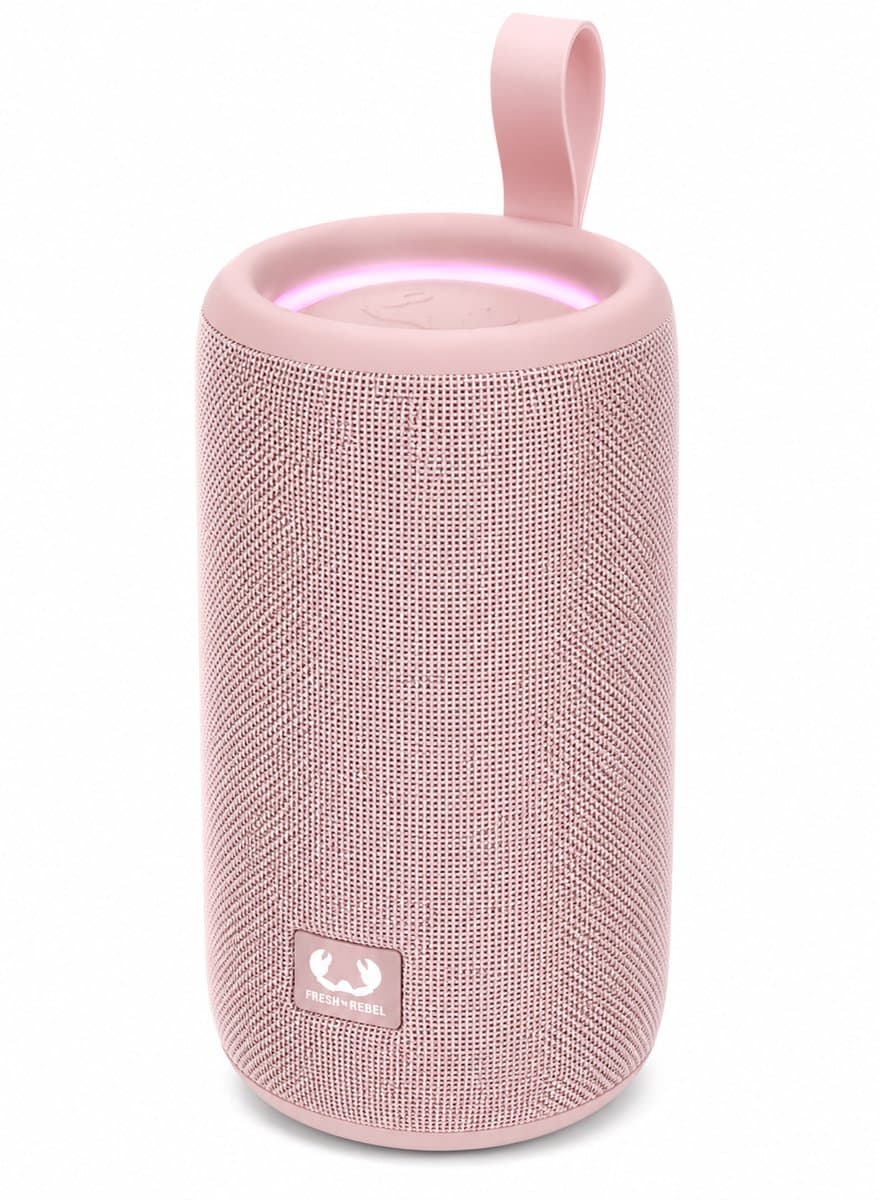 Fresh 'n Rebel XL Bluetooth Speaker Roze | Draadloze Speaker | RGB LED Verlichting | 24W RMS | Waterdichte Speaker | Bluetooth 5.4 | Draagbare Luidspreker | Party Speaker | Stereo Sound | 12 Uur Accu | TWS Koppeling — afbeelding 1