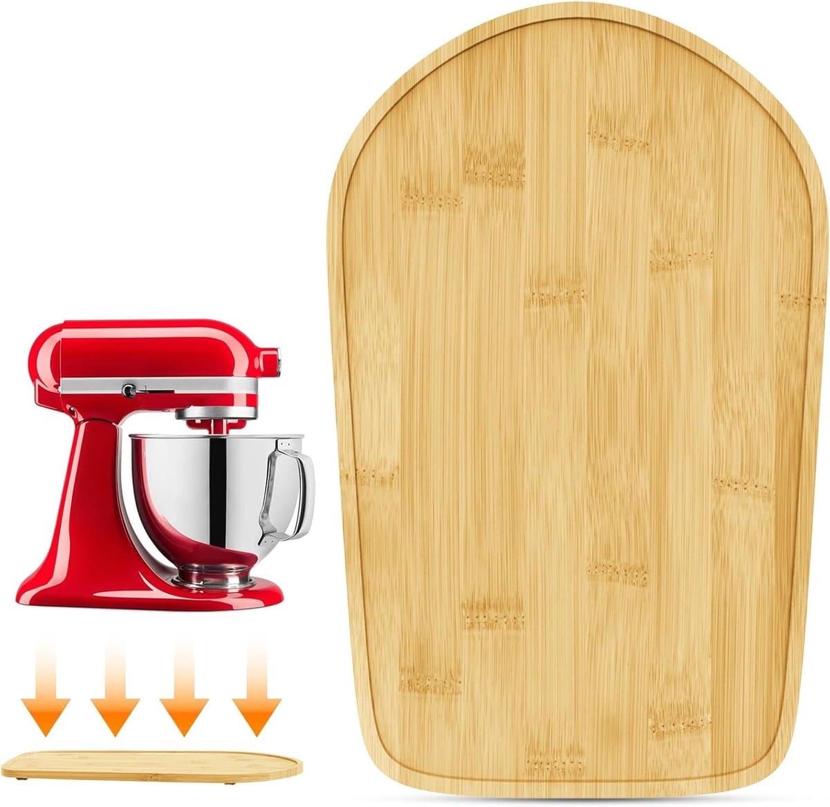 Mixer Mat - Apparaat Slider - Keukenwerk Vereenvoudigen - Soepele Verplaatsing - 34 x 21 cm - Natuurlijk — afbeelding 1