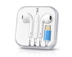 MT Deals - Oordopjes USB-C aansluiting - geschikt voor type C - Nieuwste aansluiting Android en Apple telefoons - Headset - In-ear oordopjes Hoofdtelefoon voor iPhone 15 iPad Pro, Samsung Galaxy S23/S22/S21/S20/Ultra Note 10/20, Pixel 7/6/6a/5/4