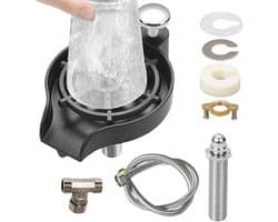 Gootsteen Vaatwasser - Glasreiniger Mokkenwasser - Hygiënisch Reinigen - Hogedruk Sproeifunctie - 119 x 143 x 119 cm - Zwart