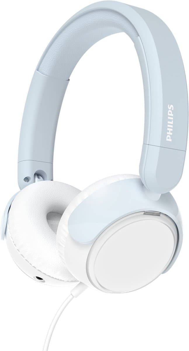 PHILIPS TAK2000BL/00 - Kinderkoptelefoon - 85 dB Veilig Luisteren - Audio Share - Ingebouwde Microfoon - Opvouwbaar - USB-C Adapter Inclusief - Licht Blauw / Wit — afbeelding 1